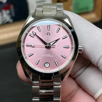Omega Aqua Terra Uniseks 220.10.34.20.10.003 Replica - Roze Wijzerplaat Roestvrij Staal