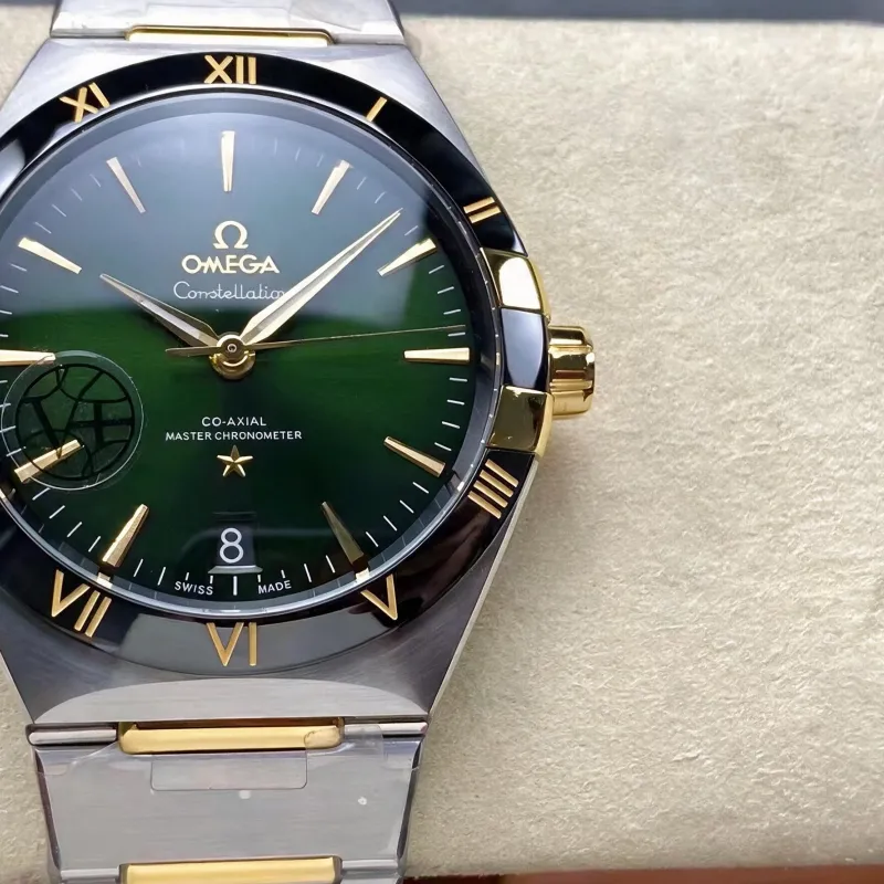 Omega Constellation 131.20.41.21.10.001 (TWO-TONE BRACELET EDITION) Replica - Groene Wijzerplaat