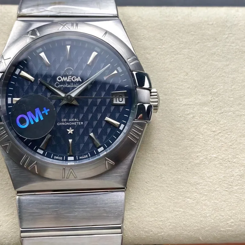 Omega Constellation 123.10.38.21.03.001 Replica - Blauwe Wijzerplaat Roestvrij Staal