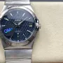 Omega Constellation 123.10.38.21.03.001 Replica - Blauwe Wijzerplaat Roestvrij Staal