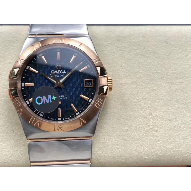 Omega Constellation 123.20.38.21.03.001 Replica - Blauwe Wijzerplaat Roestvrij Staal