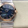 Omega Constellation 123.20.38.21.03.001 Replica - Blauwe Wijzerplaat Roestvrij Staal