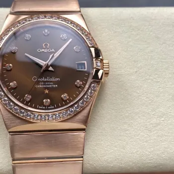 Omega Constellation 123.55.38.21.63.001 Replica - Bruine Wijzerplaat Tweekleurig