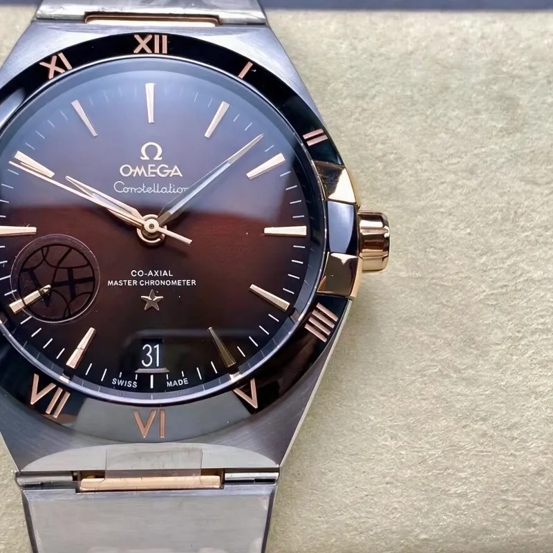 Omega Constellation 131.20.41.21.13.001 (TWO-TONE BRACELET VERSION) Replica - Rode Wijzerplaat