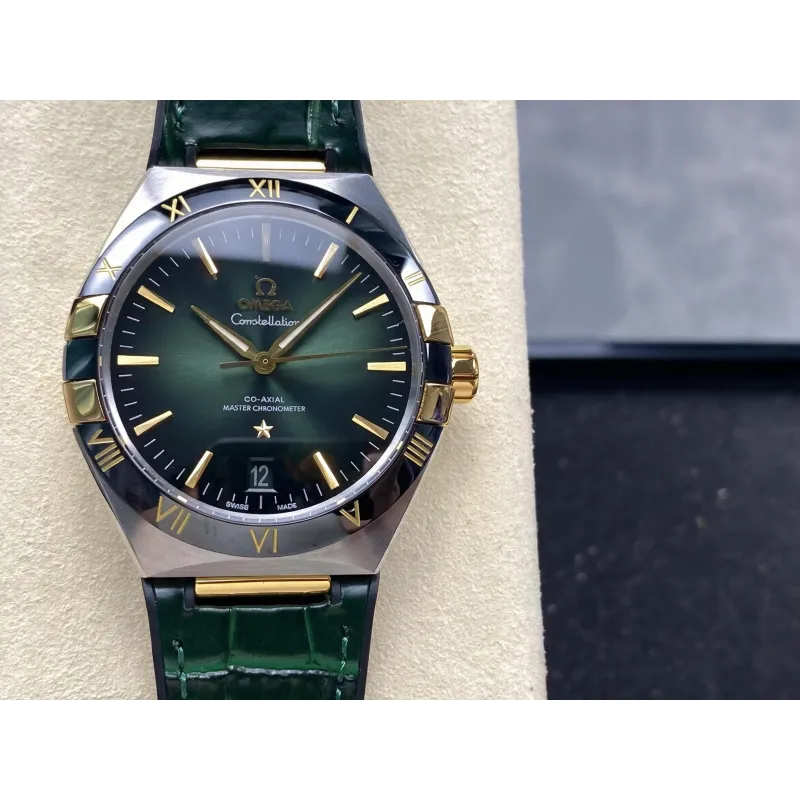 Omega Constellation 131.23.41.21.10.001 Replica - Groene Wijzerplaat Roestvrij Staal