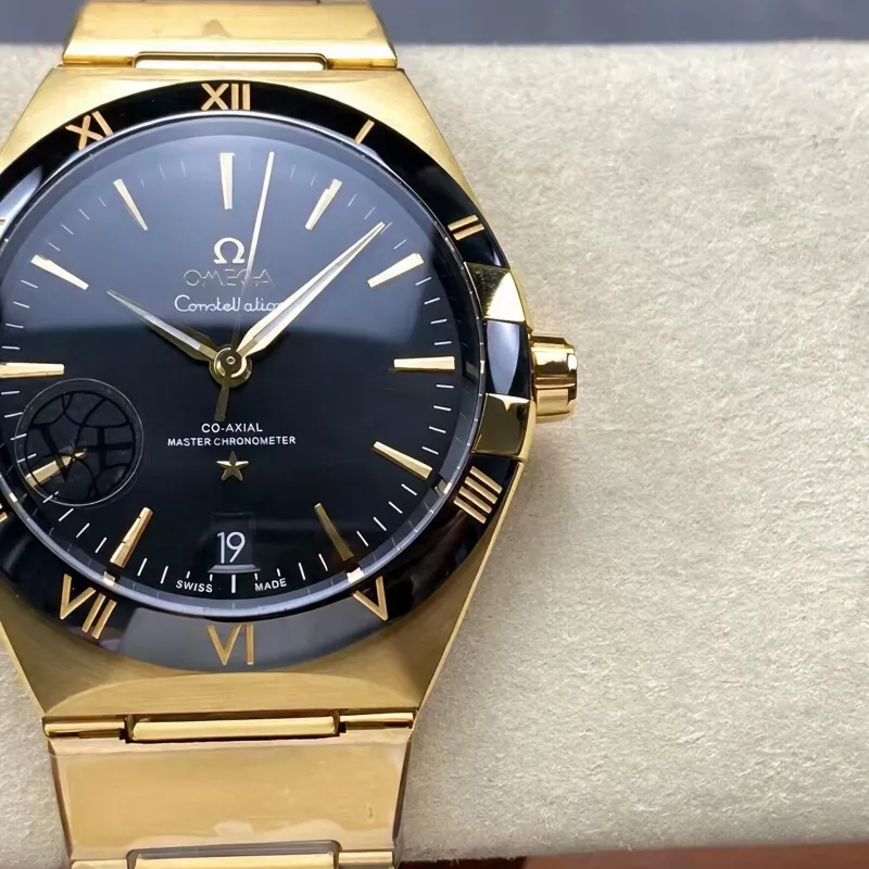 Omega Constellation 131.63.41.21.01.001 (YELLOW GOLD BRACELET) Replica - Zwarte Wijzerplaat