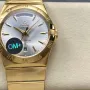Omega Constellation 123.50.38.22.02.002 Replica - Zilveren Wijzerplaat Geribbelde Lunette