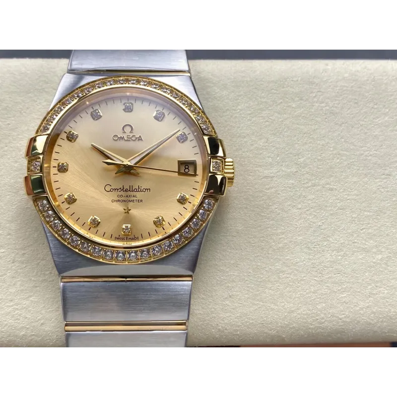 Omega Constellation 123.25.38.21.58.001 Replica - Champagne Wijzerplaat Roestvrij Staal