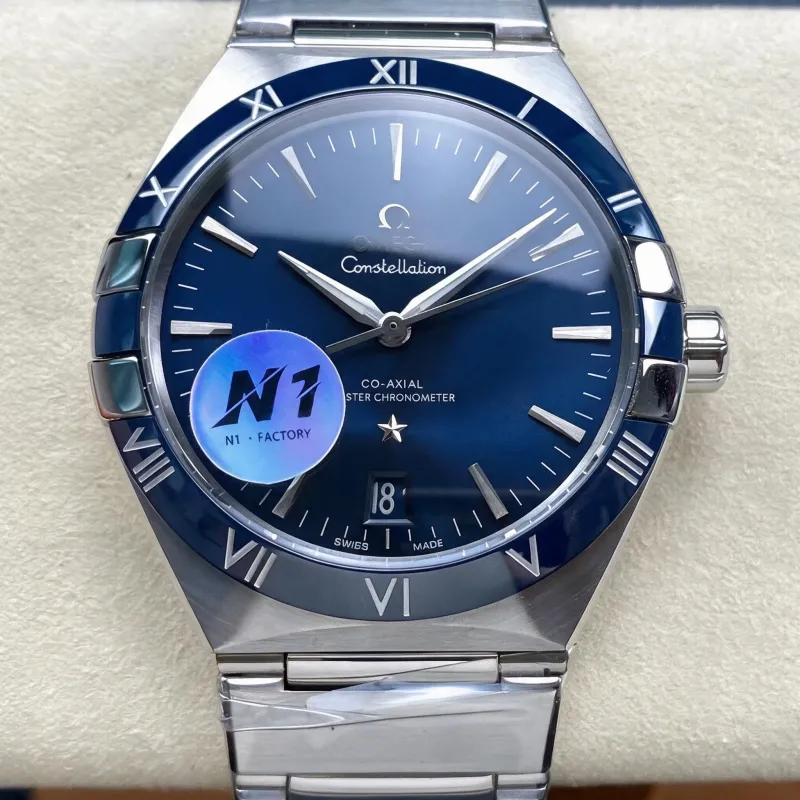 Omega Constellation 131.33.41.21.03.001 Replica - Blauwe Wijzerplaat Roestvrij Staal