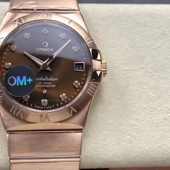 Omega Constellation 123.50.38.21.63.001 Replica - Bruine Wijzerplaat Tweekleurig