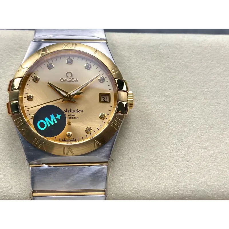 Omega Constellation 123.20.38.21.58.001 Replica - Champagne Wijzerplaat Roestvrij Staal