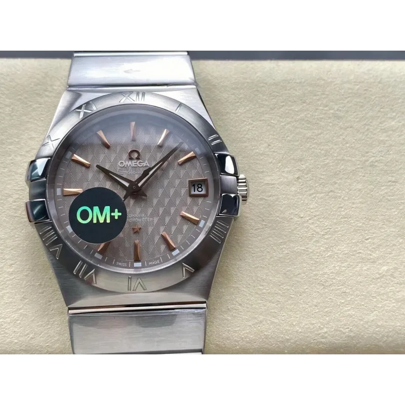 Omega Constellation 123.10.38.21.06.002 Replica - Grijze Wijzerplaat Roestvrij Staal