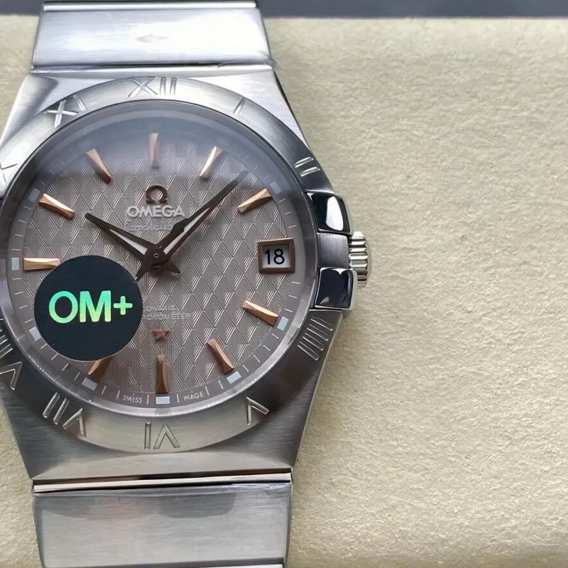 Omega Constellation 123.10.38.21.06.002 Replica - Grijze Wijzerplaat Roestvrij Staal