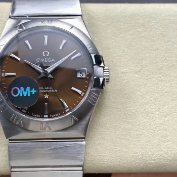 Omega Constellation 123.10.38.21.10.001 Replica - Bruine Wijzerplaat Roestvrij Staal