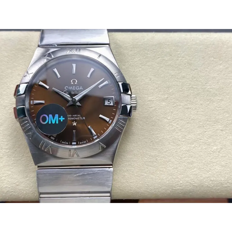 Omega Constellation 123.10.38.21.10.001 Replica - Bruine Wijzerplaat Roestvrij Staal