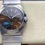 Omega Constellation 123.10.38.21.10.001 Replica - Bruine Wijzerplaat Roestvrij Staal