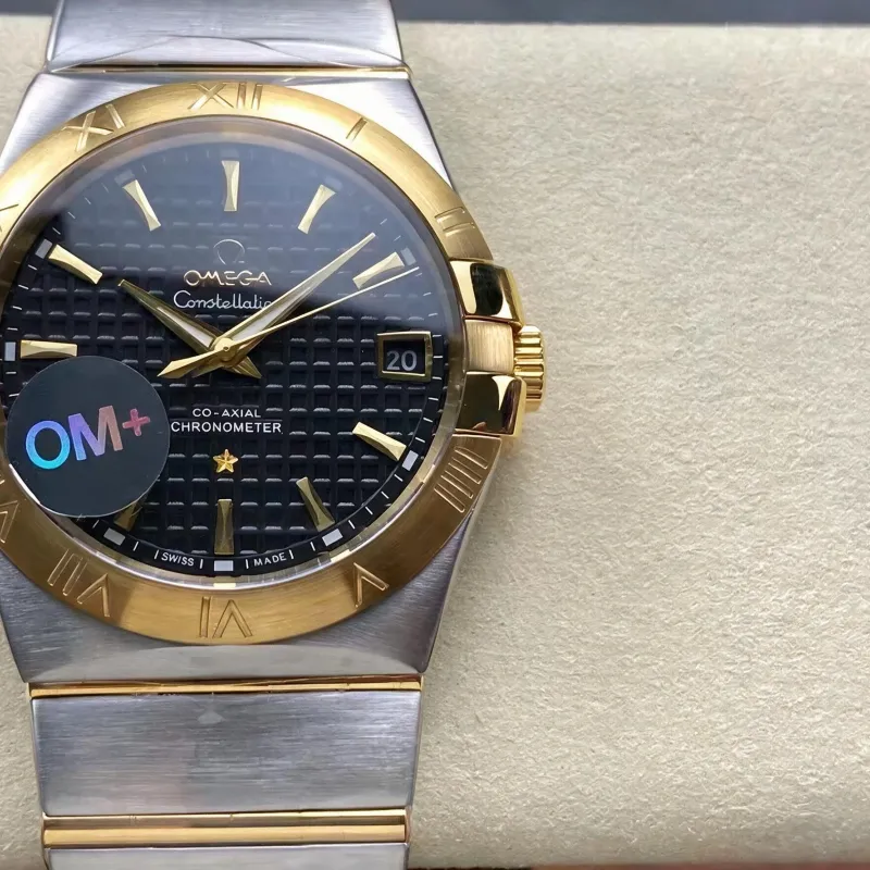 Omega Constellation 123.20.38.21.01.002 Replica - Zwarte Wijzerplaat Roestvrij Staal