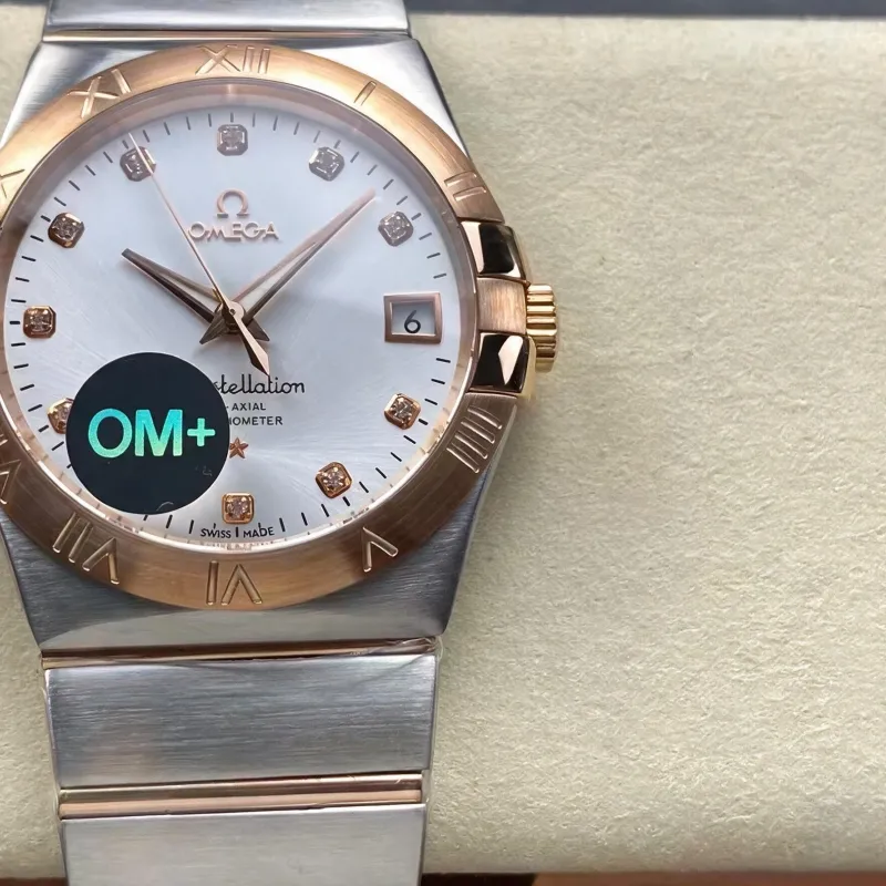 Omega Constellation 123.20.38.21.52.001 Replica - Zilveren Wijzerplaat Roestvrij Staal