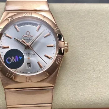 Omega Constellation 123.50.38.22.02.001 Replica - Zilveren Wijzerplaat Geribbelde Lunette