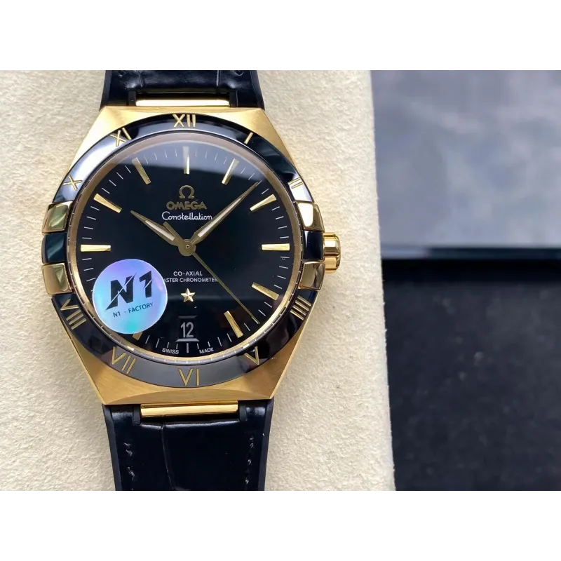Omega Constellation 131.63.41.21.01.001 Replica - Zwarte Wijzerplaat Tweekleurig