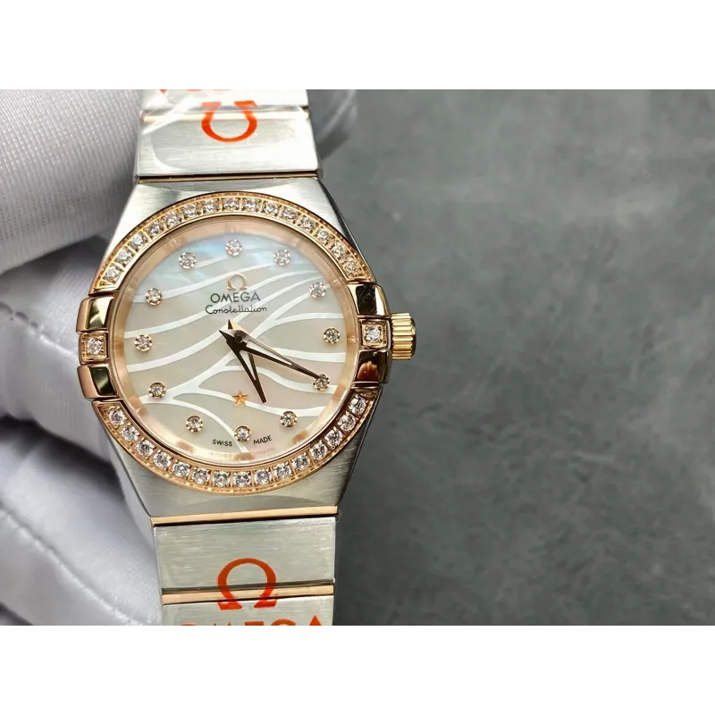 Omega Constellation Uniseks 123.25.27.20.55.005 Replica - Parelmoer Wijzerplaat Roestvrij Staal
