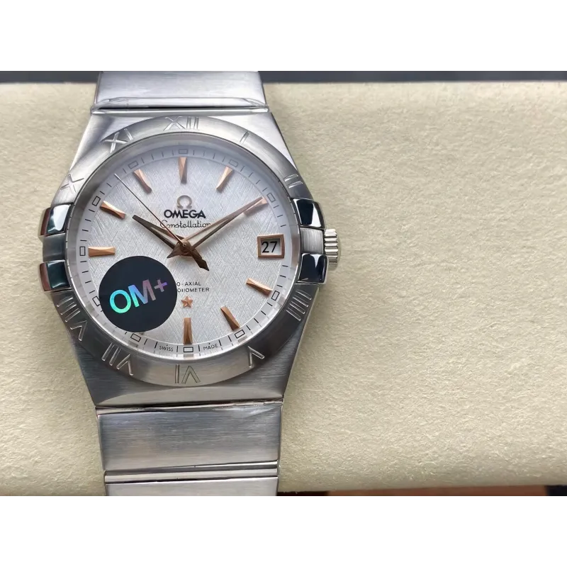 Omega Constellation 123.10.38.21.02.002 Replica - Zilveren Wijzerplaat Roestvrij Staal