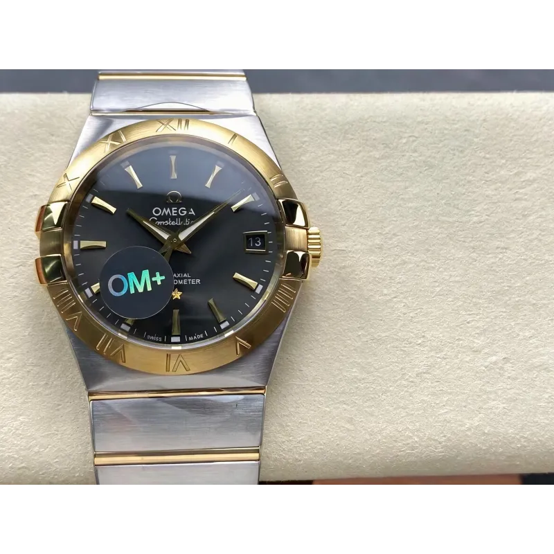 Omega Constellation 123.20.38.21.06.001 Replica - Grijze Wijzerplaat Roestvrij Staal