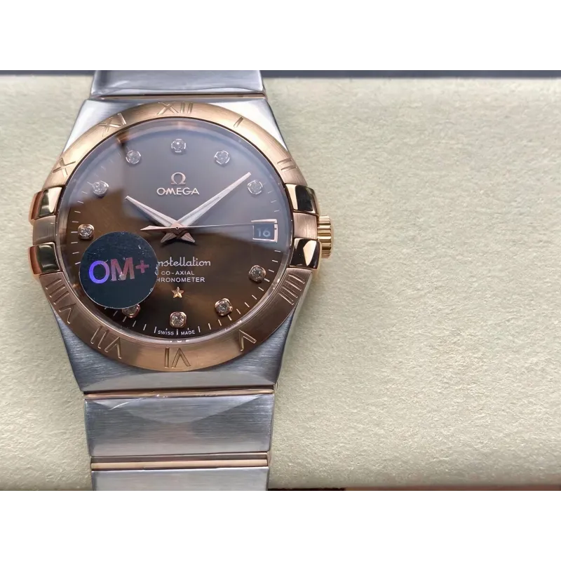 Omega Constellation 123.20.38.21.63.001 Replica - Bruine Wijzerplaat Roestvrij Staal