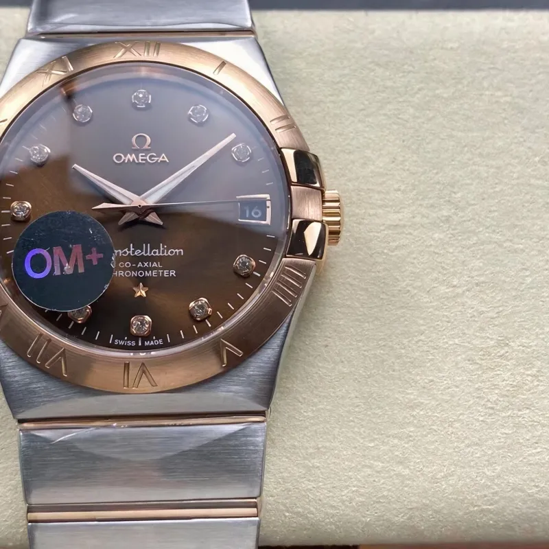 Omega Constellation 123.20.38.21.63.001 Replica - Bruine Wijzerplaat Roestvrij Staal
