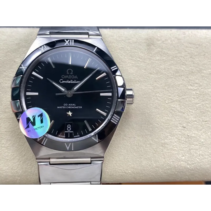 Omega Constellation 131.30.41.21.01.001 Replica - Zwarte Wijzerplaat Roestvrij Staal