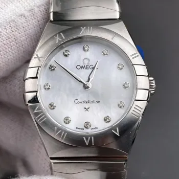 Omega Constellation Uniseks 131.10.28.60.55.001 Replica - Parelmoer Wijzerplaat Geribbelde Lunette