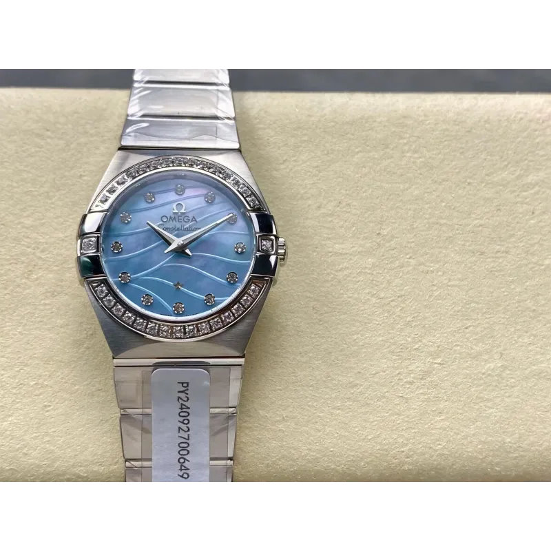 Omega Constellation Uniseks 123.10.27.60.57.001 Replica - Parelmoer Wijzerplaat Roestvrij Staal