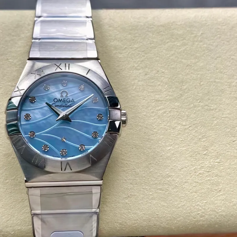 Omega Constellation Uniseks 123.10.27.60.57.001 Replica - Parelmoer Wijzerplaat Roestvrij Staal