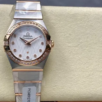 Omega Constellation Uniseks 123.20.27.60.52.002 Replica - Zilveren Wijzerplaat Roestvrij Staal