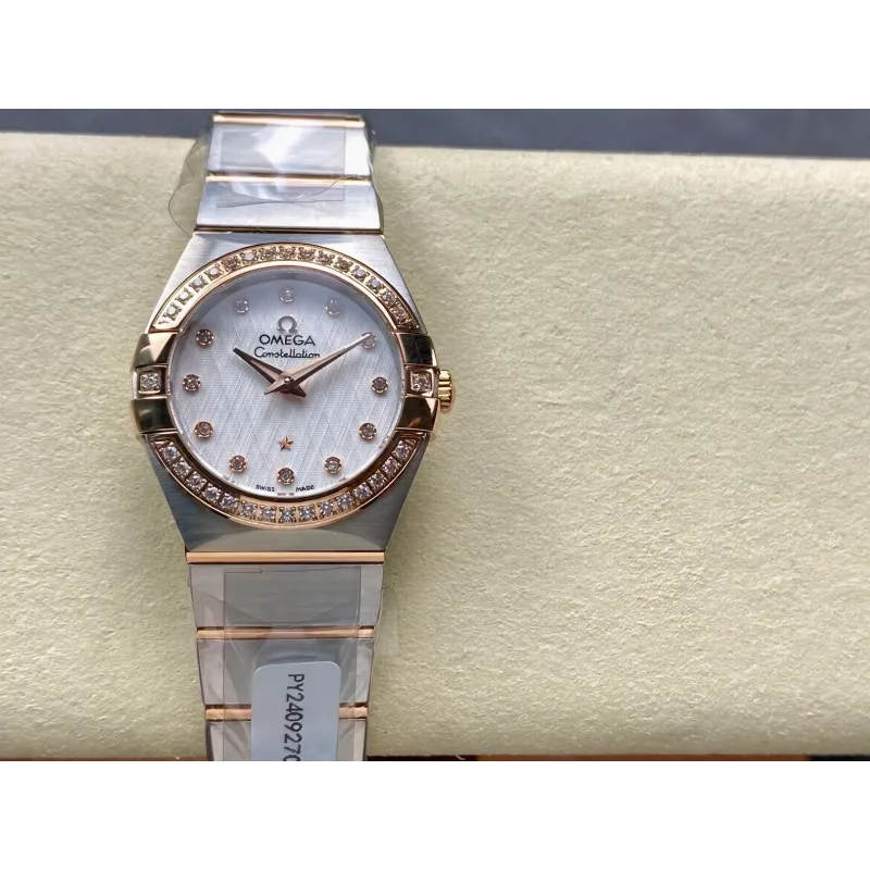 Omega Constellation Uniseks 123.20.27.60.52.002 Replica - Zilveren Wijzerplaat Roestvrij Staal