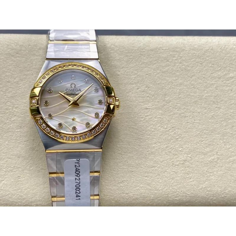 Omega Constellation Uniseks 123.20.27.60.55.005 Replica - Parelmoer Wijzerplaat Roestvrij Staal