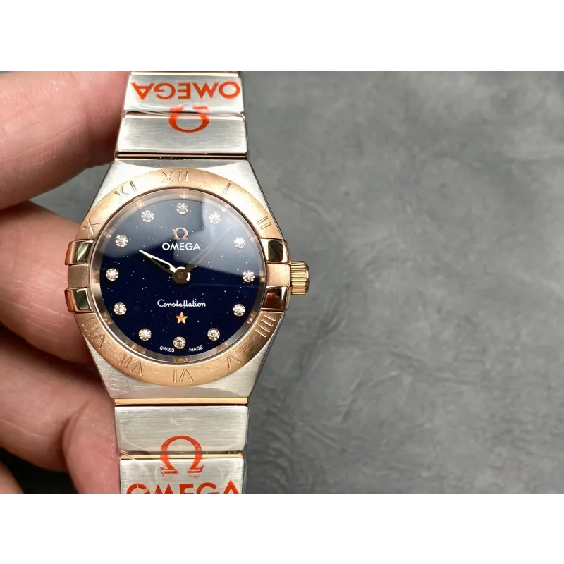 Omega Constellation Dames 131.20.25.60.53.002 Replica - Blauwe Wijzerplaat Roestvrij Staal