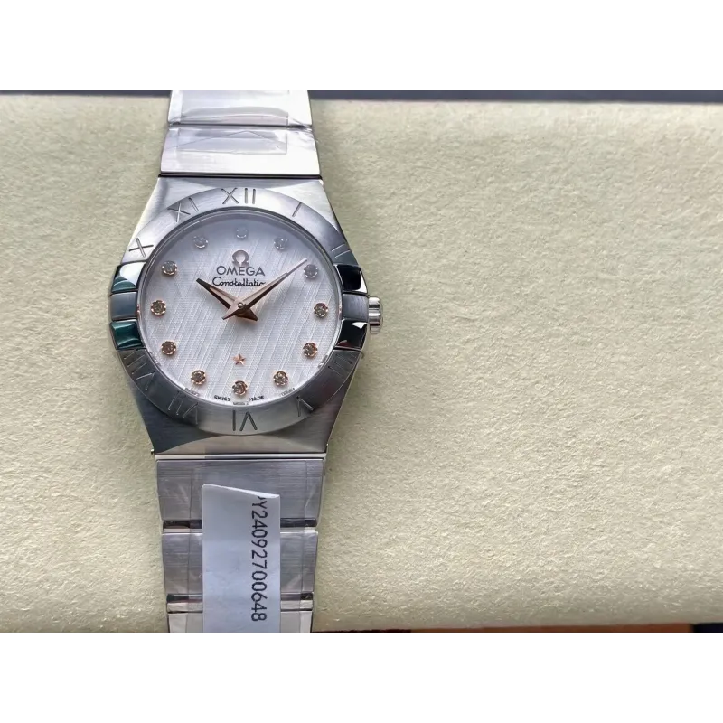 Omega Constellation Uniseks 123.10.27.60.52.001 Replica - Zilveren Wijzerplaat Roestvrij Staal
