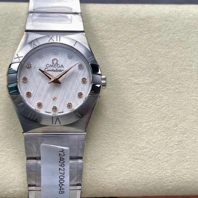 Omega Constellation Uniseks 123.10.27.60.52.001 Replica - Zilveren Wijzerplaat Roestvrij Staal
