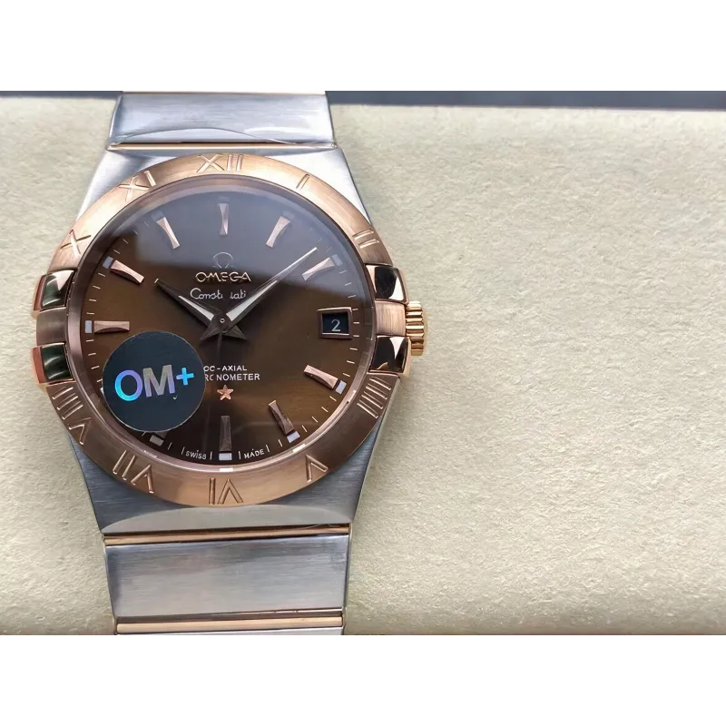 Omega Constellation 123.20.38.21.13.001 Replica - Bruine Wijzerplaat Roestvrij Staal