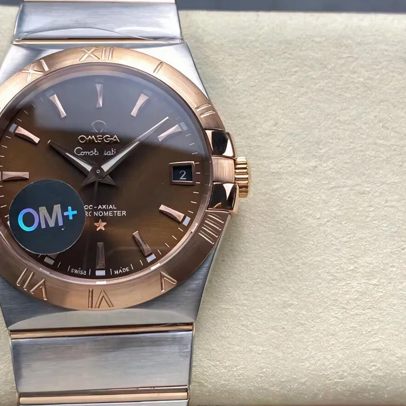 Omega Constellation 123.20.38.21.13.001 Replica - Bruine Wijzerplaat Roestvrij Staal