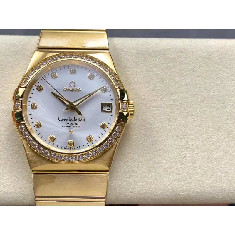 Omega Constellation 123.55.38.21.52.002 Replica - Zilveren Wijzerplaat Tweekleurig