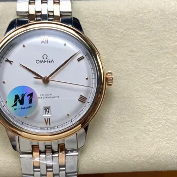 Omega De Ville 434.20.40.20.02.001 Replica - Zilveren Wijzerplaat Roestvrij Staal