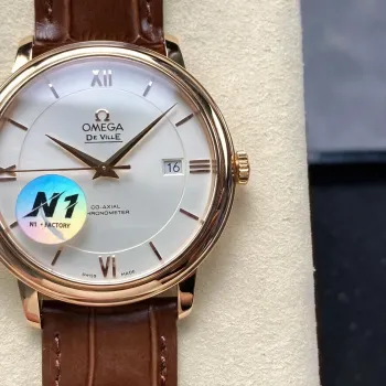 Omega De Ville 424.53.40.20.02.001 Replica - Zilveren Wijzerplaat Tweekleurig