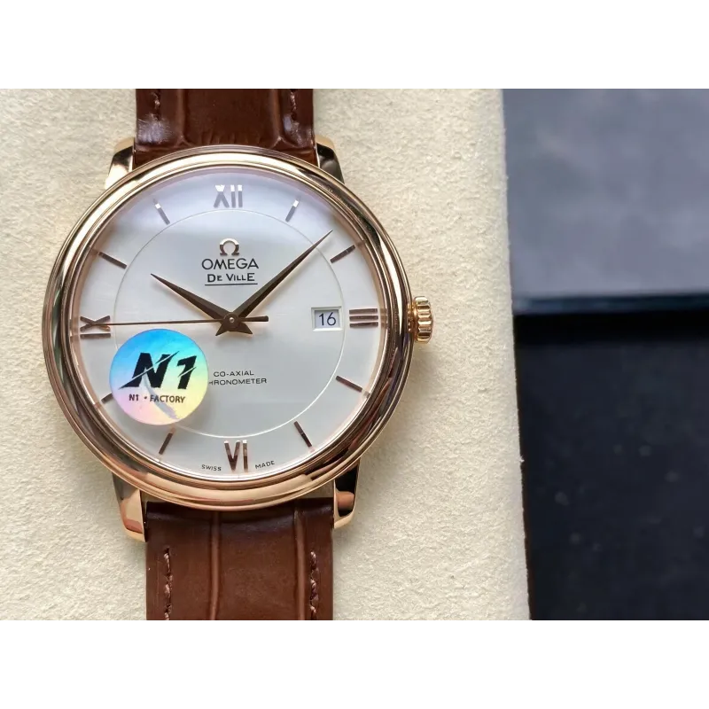 Omega De Ville 424.53.40.20.02.001 Replica - Zilveren Wijzerplaat Tweekleurig