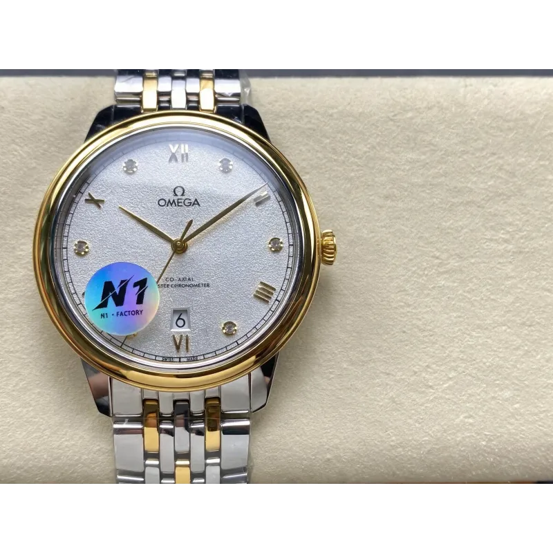 Omega De Ville 434.20.40.20.52.001 Replica - Zilveren Wijzerplaat Roestvrij Staal