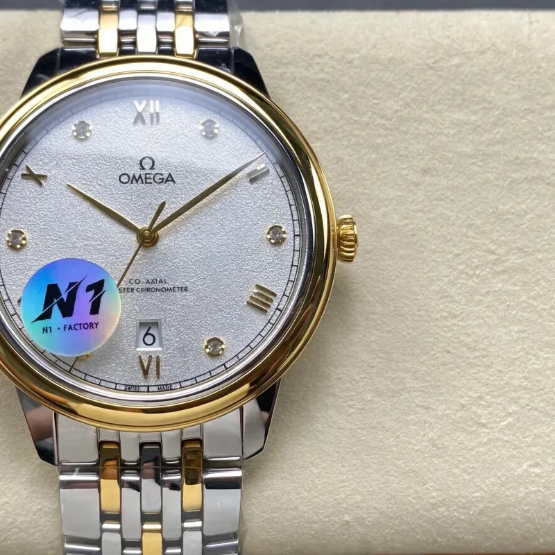 Omega De Ville 434.20.40.20.52.001 Replica - Zilveren Wijzerplaat Roestvrij Staal