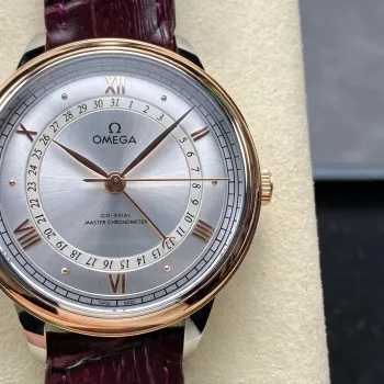 Omega De Ville 434.23.42.22.02.001 Replica - Zilveren Wijzerplaat Roestvrij Staal