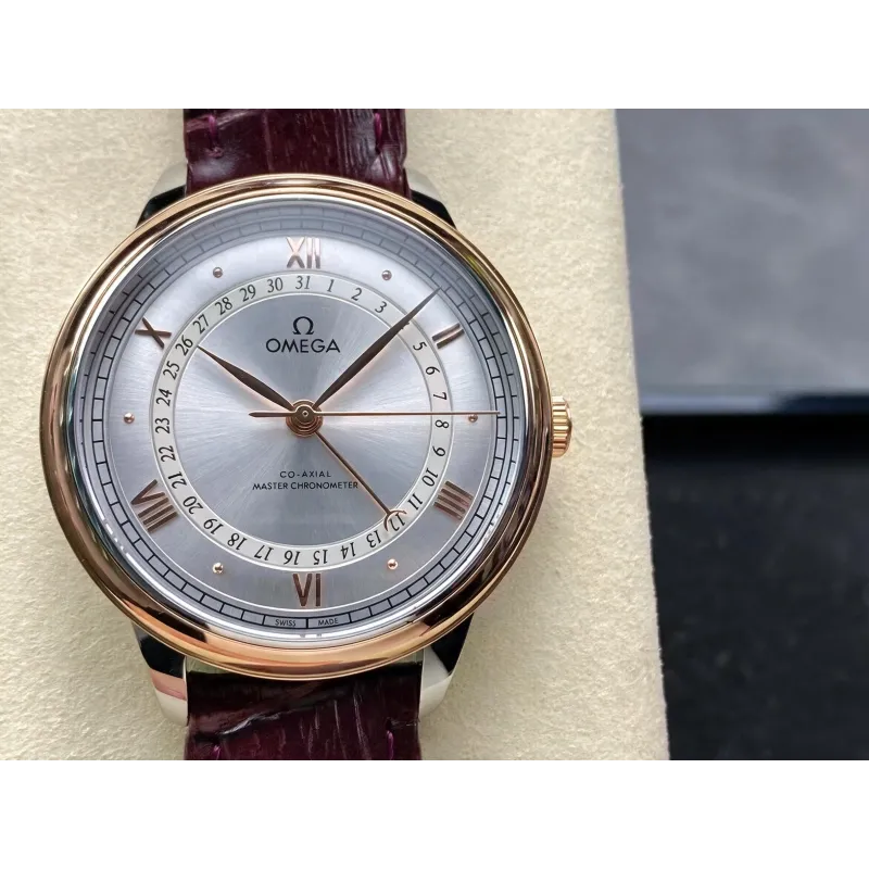Omega De Ville 434.23.42.22.02.001 Replica - Zilveren Wijzerplaat Roestvrij Staal