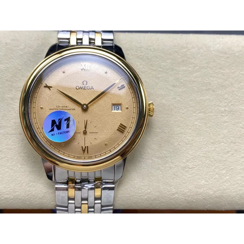Omega De Ville 434.20.41.20.08.001 Replica - Champagne Wijzerplaat Roestvrij Staal